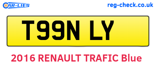 T99NLY are the vehicle registration plates.