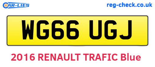 WG66UGJ are the vehicle registration plates.
