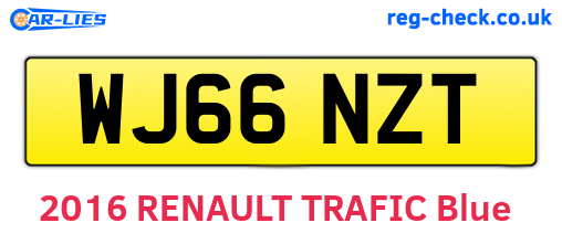 WJ66NZT are the vehicle registration plates.