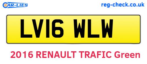 LV16WLW are the vehicle registration plates.
