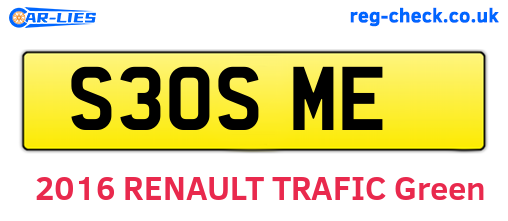 S30SME are the vehicle registration plates.