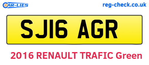 SJ16AGR are the vehicle registration plates.