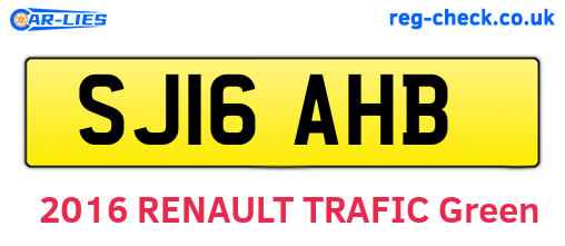 SJ16AHB are the vehicle registration plates.