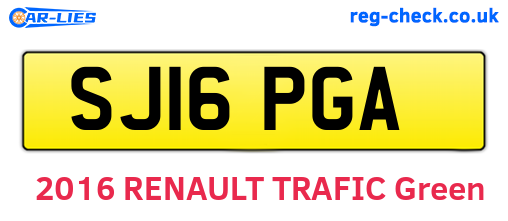 SJ16PGA are the vehicle registration plates.