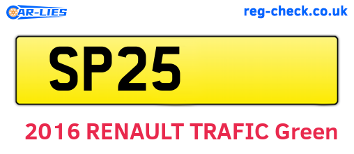 SP25 are the vehicle registration plates.