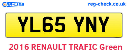 YL65YNY are the vehicle registration plates.