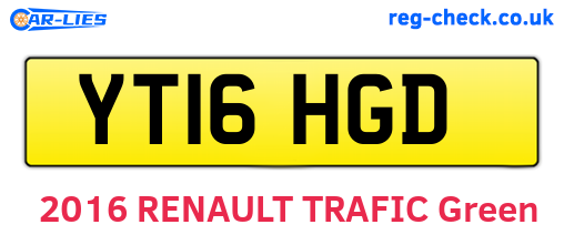 YT16HGD are the vehicle registration plates.
