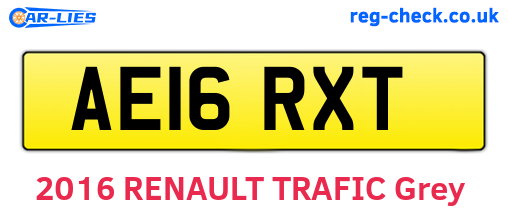 AE16RXT are the vehicle registration plates.