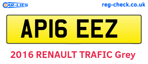 AP16EEZ are the vehicle registration plates.