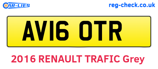 AV16OTR are the vehicle registration plates.