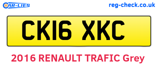 CK16XKC are the vehicle registration plates.