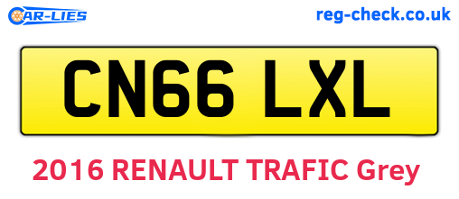 CN66LXL are the vehicle registration plates.