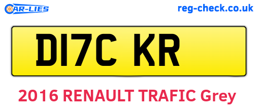 D17CKR are the vehicle registration plates.