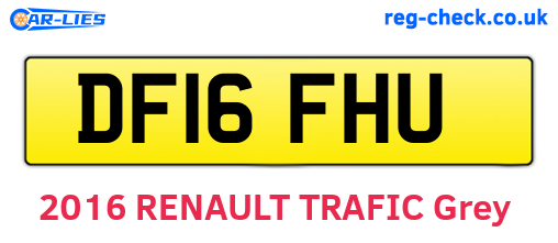 DF16FHU are the vehicle registration plates.