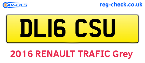 DL16CSU are the vehicle registration plates.
