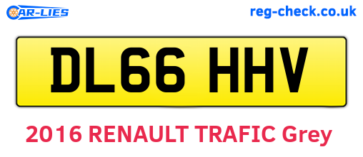 DL66HHV are the vehicle registration plates.