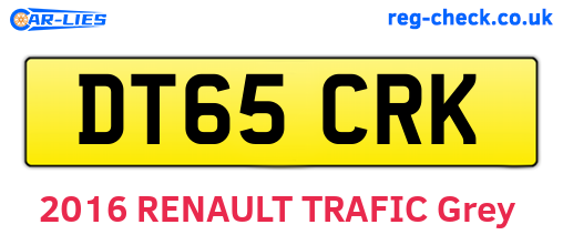 DT65CRK are the vehicle registration plates.