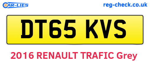 DT65KVS are the vehicle registration plates.