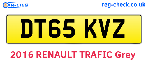 DT65KVZ are the vehicle registration plates.