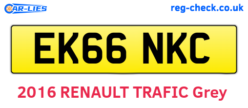 EK66NKC are the vehicle registration plates.