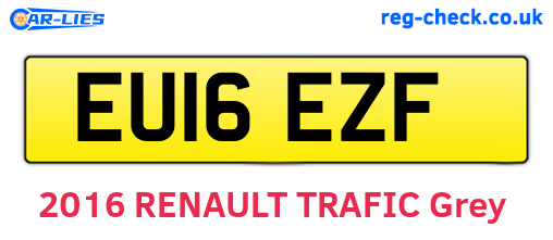 EU16EZF are the vehicle registration plates.