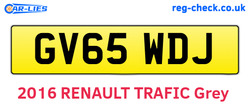 GV65WDJ are the vehicle registration plates.