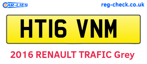 HT16VNM are the vehicle registration plates.