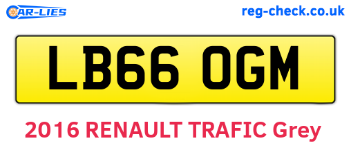 LB66OGM are the vehicle registration plates.