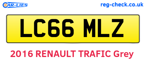 LC66MLZ are the vehicle registration plates.