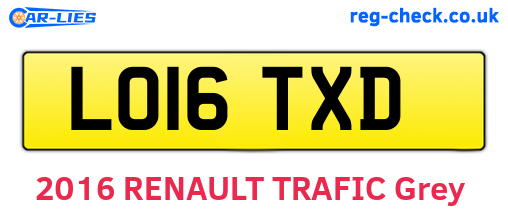 LO16TXD are the vehicle registration plates.