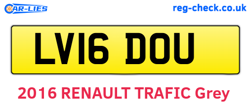 LV16DOU are the vehicle registration plates.