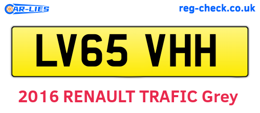 LV65VHH are the vehicle registration plates.