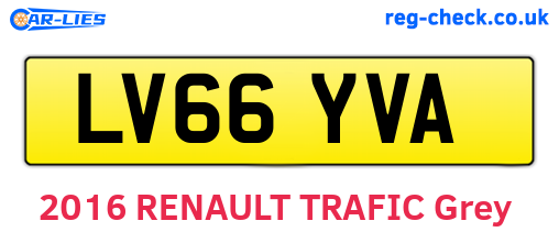 LV66YVA are the vehicle registration plates.