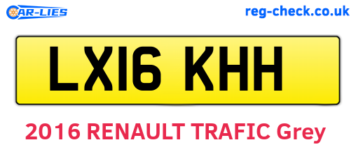 LX16KHH are the vehicle registration plates.