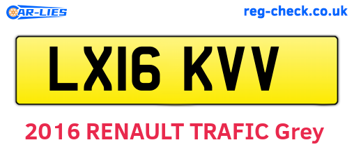 LX16KVV are the vehicle registration plates.