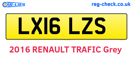 LX16LZS are the vehicle registration plates.