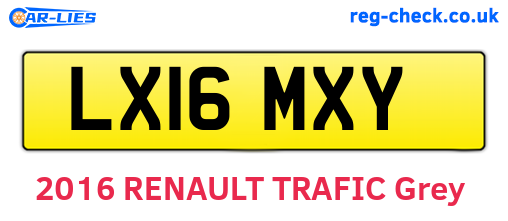 LX16MXY are the vehicle registration plates.