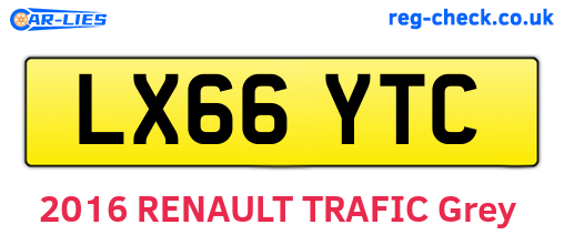 LX66YTC are the vehicle registration plates.