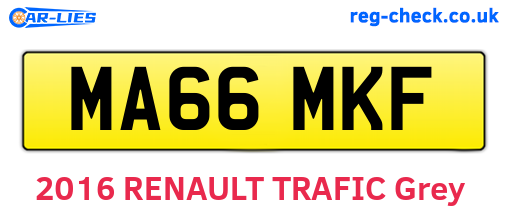 MA66MKF are the vehicle registration plates.