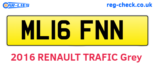 ML16FNN are the vehicle registration plates.