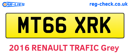 MT66XRK are the vehicle registration plates.