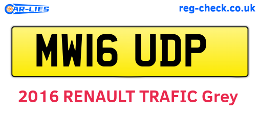 MW16UDP are the vehicle registration plates.