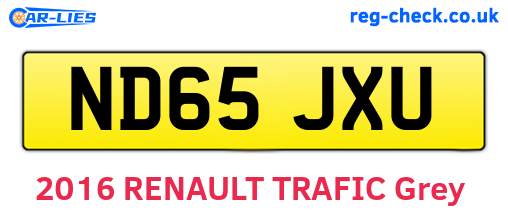 ND65JXU are the vehicle registration plates.