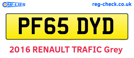 PF65DYD are the vehicle registration plates.
