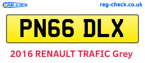 PN66DLX are the vehicle registration plates.