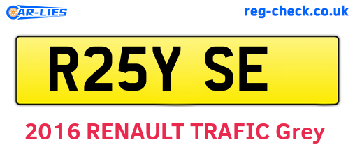 R25YSE are the vehicle registration plates.
