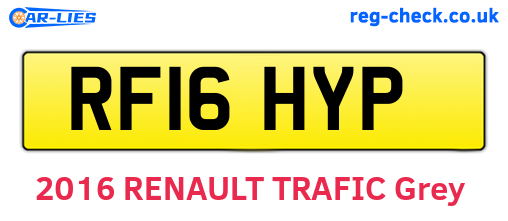 RF16HYP are the vehicle registration plates.