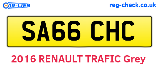 SA66CHC are the vehicle registration plates.