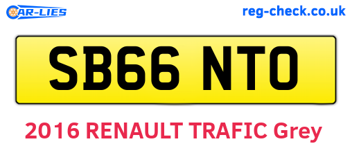 SB66NTO are the vehicle registration plates.