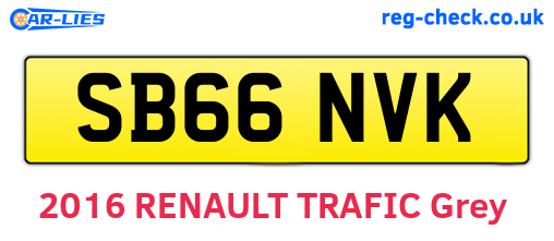 SB66NVK are the vehicle registration plates.